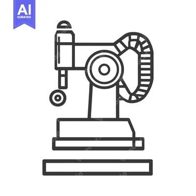 Popular premium asset: An illustrated line drawing depicting an industrial machine tool