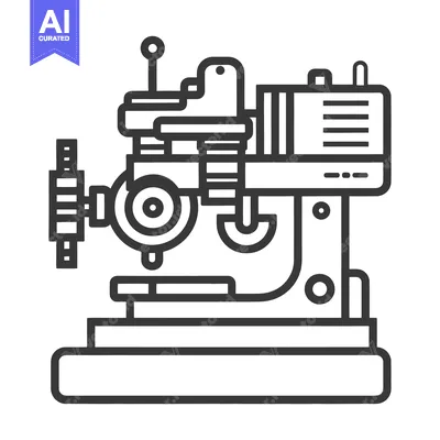 Premium design asset: A black and white image of industrial machine equipment