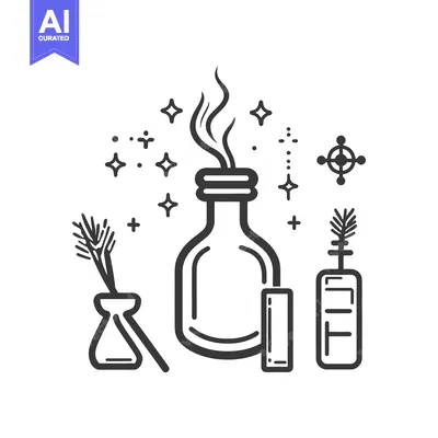 Premium design asset: An Illustration Of Various Magic Related Items And Symbols