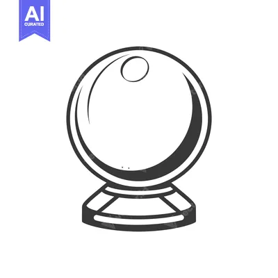 A transparent spherical fortune telling crystal ball on a stand
