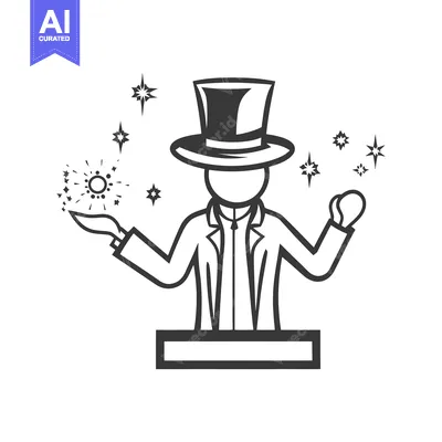 Popular premium asset: A Magician Performing A Trick With Sparkling Magical Effects And A Hat