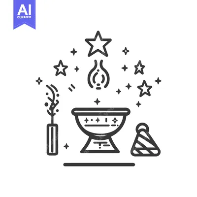 Popular premium asset: Simple black and white illustration featuring various celebratory symb