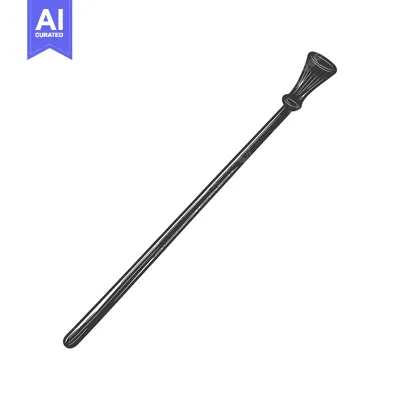 Popular premium asset: A monochrome drawing of a long baton on a white backdrop