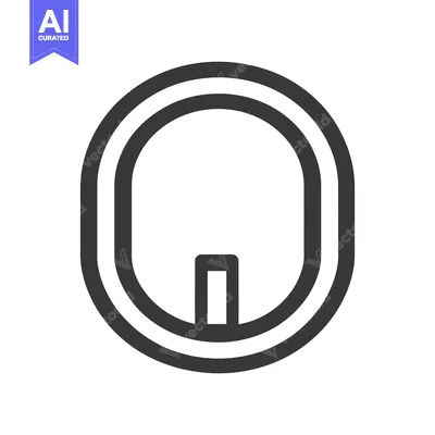 Aset desain premium: Abstract graphic icon with rounded outer edges and rectangular shape