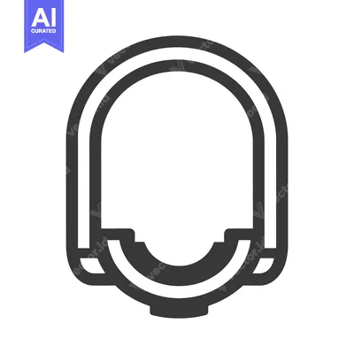 Aset premium populer: Abstract line art illustration of an open face shape