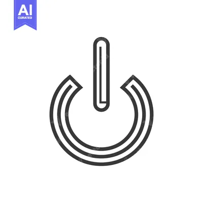 Premium design asset: The graphic illustration of an on off power button