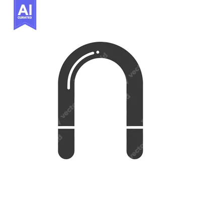 A graphic depiction of a horseshoe shaped magnet