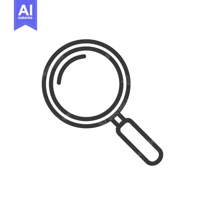 Aset desain premium: Simple Magnifying Glass Icon: Search, Discovery, and Exploration Symbo