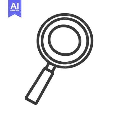 Popular premium asset: A detailed black and white illustration of a magnifying glass