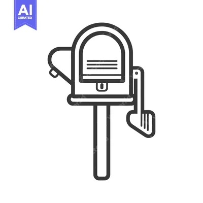 Aset premium populer: A black and white outline drawing of a water fountain