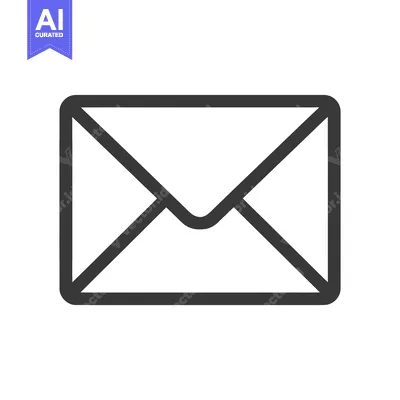 Premium design asset: Simple icon depicts a closed envelope for mail correspondence and comm