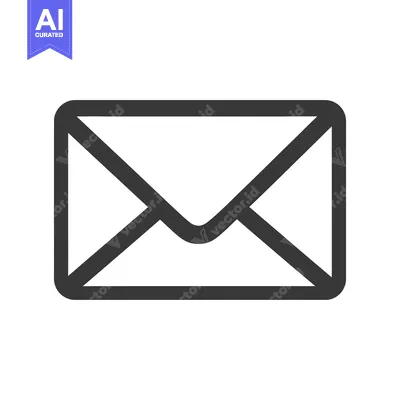 Premium design asset: A simple stylized image depicting a closed envelope icon