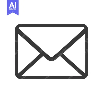 A simple graphic illustration of a closed envelope representation