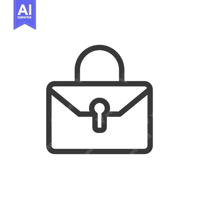 Aset desain premium: Minimalist Briefcase Icon: Business, Security, and Professionalism Sym