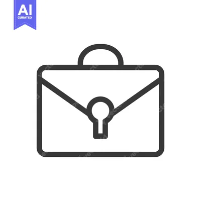 Aset premium populer: Minimalist Briefcase Icon: Business, Work, and Professionalism Symbol