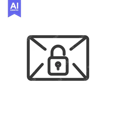Premium design asset: Secure Email: Padlock Symbol on Envelope, Data Protection Icon