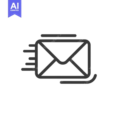 Premium design asset: Fast Delivery: Stylized Email Envelope Icon with Motion Lines
