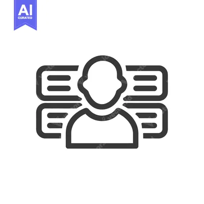 Aset desain premium: Data Scientist Icon: Person with Server Racks, Minimalist Design