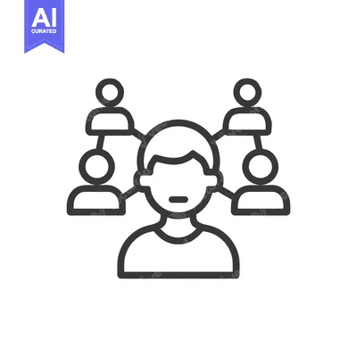 Aset premium populer: Networked Connections: Central Figure Linked to Multiple Individuals I