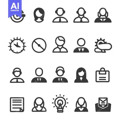Aset premium populer: Diverse collection of business and work related icons