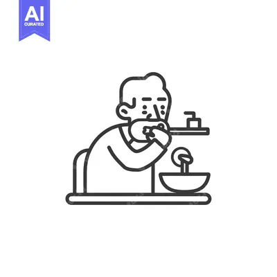 Aset premium populer: Man Brushing Teeth at Bathroom Sink