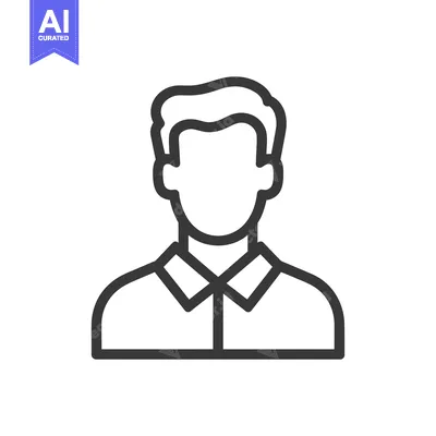 Aset premium populer: Faceless Man Icon: Minimalist Outline of a Person in Shirt