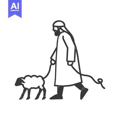 Popular premium asset: Man in a Robe Walking a Lamb
