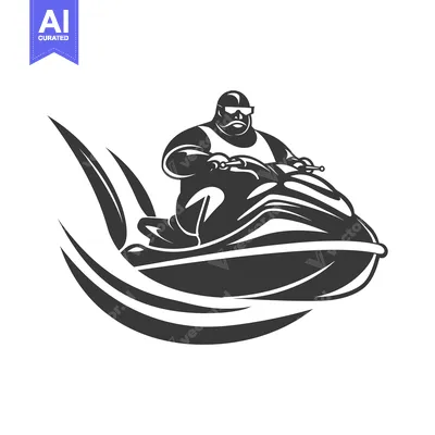 Popular premium asset: Man Riding a Jet Ski with Wake Behind
