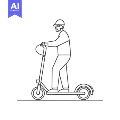 Popular premium asset: Man Riding an Electric Scooter
