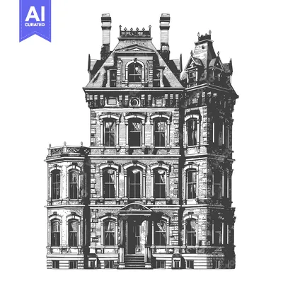 Popular premium asset: A detailed architectural illustration depicting an elaborate and ornat