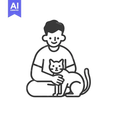 Popular premium asset: Man Sitting With Cat on His Lap