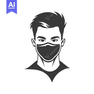 Aset premium populer: Man Wearing a Black Face Mask