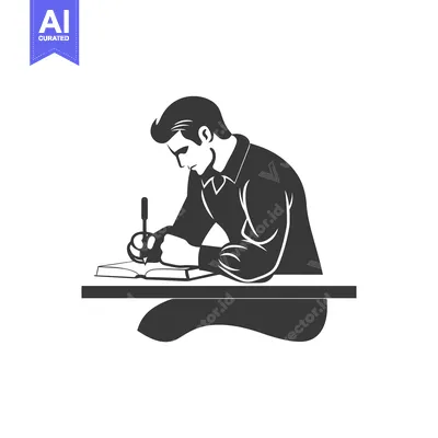 Popular premium asset: Man Writing in a Notebook at a Desk
