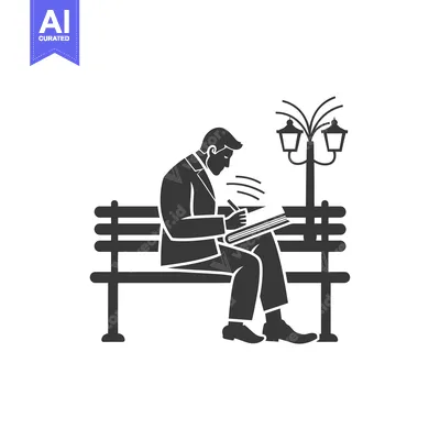 Aset premium populer: Man Writing in Notebook on Park Bench under Streetlamp