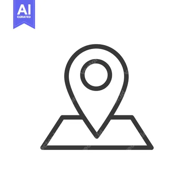 Premium design asset: Minimalist Map Pin Icon: Location Pointer on White Background