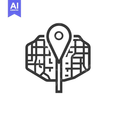 Aset premium populer: A schematic map with a location marker displayed centrally