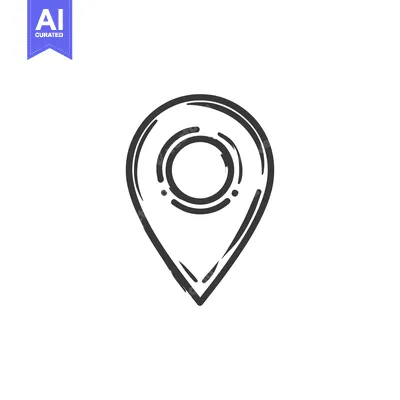 Popular premium asset: Hand-Drawn Style Location Pin Icon with Circular Center, Isolated on W