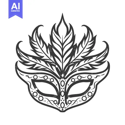 Popular premium asset: A decorative mask with feathers and intricate symmetrical details