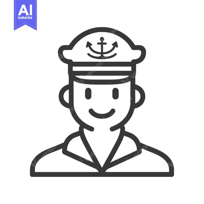 Popular premium asset: A simplified illustration depicting a smiling officer in a uniform
