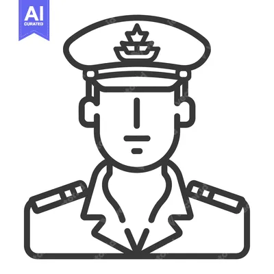Popular premium asset: A stylized illustration depicting a person wearing a military uniform