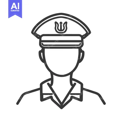 Popular premium asset: A vector illustration of a person wearing a uniform hat