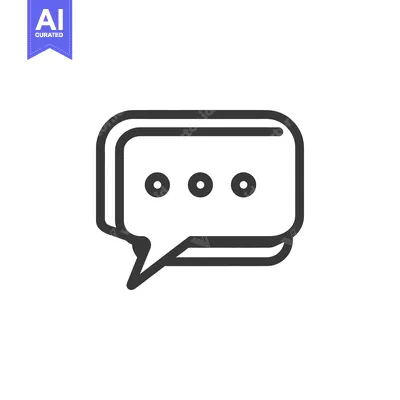 Aset premium populer: Minimalist Chat Bubble Icon with Three Dots, Modern Communication Symb