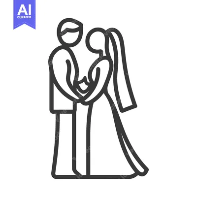 Aset desain premium: A couple holding hands celebrating their marriage vows together