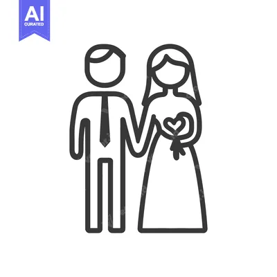 Aset premium populer: Two people holding hands wearing formal clothing at their wedding