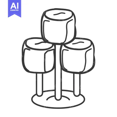 Three stacked cylinder shaped objects with small stems and a base