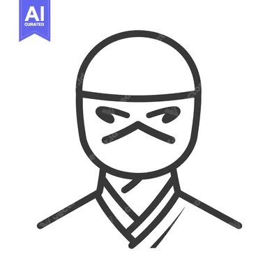Aset desain premium: A masked human character is presented in a simple illustration style