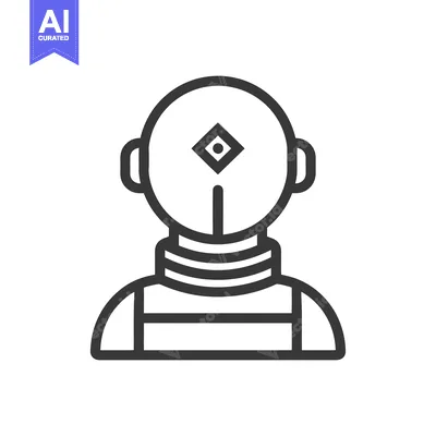 Premium design asset: Simplified Illustration of a Futuristic Humanoid Robot Character Desig