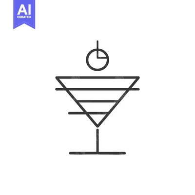 Aset premium populer: Martini Glass with Pie Chart on Top
