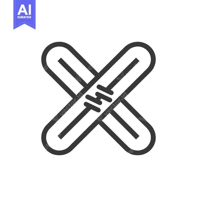 Popular premium asset: Graphic illustration depicting crossed snowboards with diagonal stripe