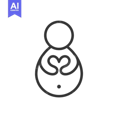 Popular premium asset: A minimalist line drawing illustrating a person holding a heart